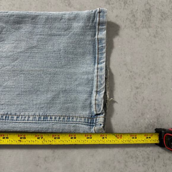 Street Wear Society Denim Bootcut Jeans Light Wash Y2K Faded - Size: 7 - Picture 7 of 12